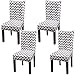 Produktbild YISUN 4er Set Stuhlhussen Universal Stretch Stuhlbezug für Stuhl Esszimmer Stuhlüberzug Linie Grau