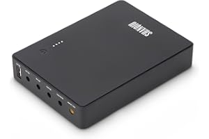 Shanqiu SAI Mini UPS para WiFi, Router, Módem, Cámara de Vigilancia, Entrada DC Salida 5V USB 5V 9V 12V 2A 3A DC (74Wh)