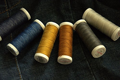 ACKERMANN® Nähfaden-Set „JEANS“ 30/80 mit 36x Rollen Nähgarn und 5x Organ „JEANS“ – Nähnadeln, beides speziell zum Nähen von JEANS-Stoffen und dicken Materialien. - 4