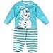 Childs Boys Girls Cute Christmas Snowman Striped Pyjamas - Pale Blue - 18/23 Months