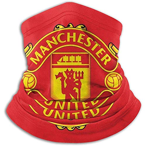 NA Manchester United Scarf Neck Warmer Soft Microfiber Headwear Face Scarf Mask for Cold Weather Winter Outdoor Sports