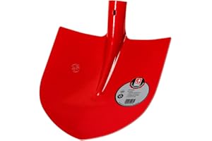 IDEALSPATEN Ideal Winner Franfurt Shovel without Handle Red Powder Coated 300 x 270 x 150 mm for Transporting Loose Materials