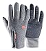 Produktbild Epinki Wasserdicht Handschuhe Outdoor Reithandschuhe Handschuhe Winter Touchscreen Funktion Zipper Warm Grau Größe Mittel Handschuhe Grau