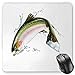 Produktbild BGLKCS Fish Mauspads,Salmon Jumping out of Water Making Splashes Cartoon Design Photorealistic Airbrush,Standard Size Rectangle Non-Slip Rubber Mousepad,Multicolor