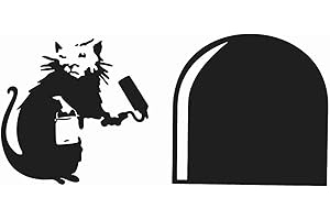 HMKAUFEN UK_SIGN_SOLUTIONS Banksy skirting Board Wall Art Bedroom Living Room Lounge Wall Decal (Black, 20cm) by