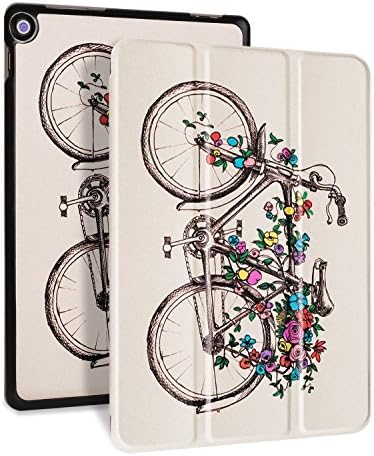 Beepole ASUS ZenPad 10 Z300M/Z300C Case - Smart Tri-Fold PU Leather Protective Case Cover for ASUS ZenPad 10 Z300M/Z300C (10.1-Inch), with Stand Holder and Magnetic Auto Wake/Sleep, Bicycle