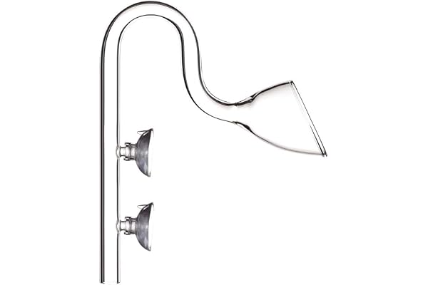 FZONE Kit de tuyaux en Verre pour Aquarium de avec Bec d'arrivée de lys et Brosse pour Tube de (oulet:13mm)