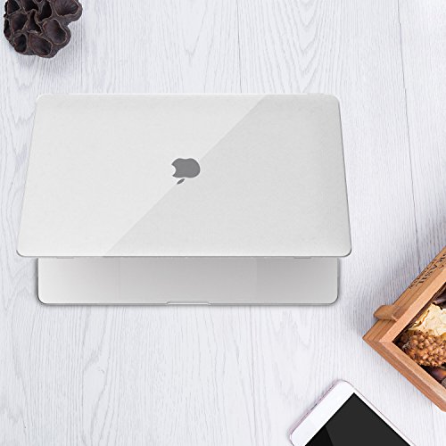 MoKo Hülle für MacBook Pro 15 2016 – Schlank Matte Harte PC Schale Schützhülle Case Cover Etui für das neue Apple MacBook Pro 15 Zoll A1707 2016, Translucent Weiß - 9