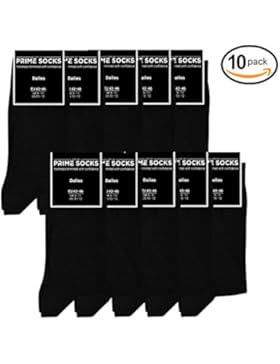 10 Paar Prime Socks Dailies – schwarze Socken für Damen und Herren in Markenqualität – aus hochwertiger Baumwolle...
