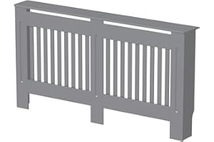 Radiant Living Vertical Slats Radiator Cover Modern Anthracite Grey Painted MDF Living Room Cabinet for Radiators, Large (H: 81.5 / W: 152 / D: 19 cm)