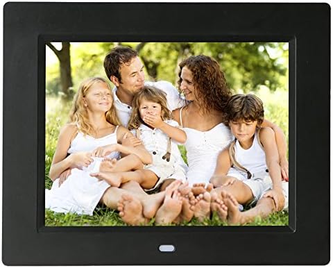 Digital Photo Frame, Full HD 8 Inch Ultra-thin Digital Album with Motion Sensor, IPS 1024 * 768, Photo, Music &amp; Video, HongLanAo Electronic Picture Frame (Black)