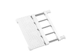 JONASHER Erweiterbares Schrankregal Kleideraufbewahrung Rack Spannstange Heavy Duty Schränke Organizer DIY Kleiderschrank Kleiderbügel Trennwand Halter - Weiß