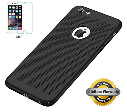 iPhone 6/6s Case, STANAWAY Hard PC iPhone 6/6s Cover[Free Screen Protector][Breathable ][Ultra Thin ][ Lightweight ][ Anti-Scratch]for iphone 6/6s case - 4.7inch slim-Black