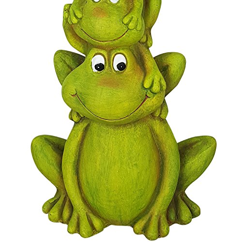 Gartenfrosch Deko Figur 50cm Garten-Figur Deko-Frosch Groß für den Vor-Garten, Blumenbeet oder Terrasse (50cm) - 3