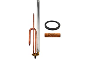 REPUESTO TECNICO Repuesto Técnico | Kit para Termo Eléctrico 1200W | Resistencia Sumergida + Ánodo de Magnesio + Junta de Goma + Tornillo de Fijación | Compatible con Calentadores de Varias Marcas (COBRE, 1200W)