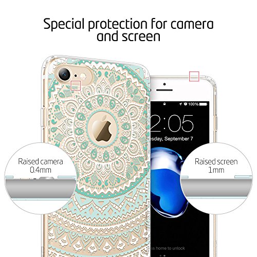 iPhone 7 Plus Funda  ESR Carcasa iPhone 7 Plus Case Cover Borde Suave   Duro Funda para iPhone 7 Plus 5 5  - Casa de la Moneda de la mandala