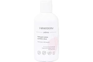 Farmoderm Nettoyant pour femmes Intime pour la peau sensible, la peau sèche et la ménopause - produit de toilette au pH neutre pour femmes - Rafraîchissant, décongestionnant et biologique - 300ml
