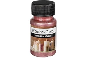 Ideen mit Herz Colorant à la cire, métallisée, idéale pour peindre des bougies, 50 ml (vieux rose)