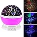 Price comparison product image Star Projector Night Light for Kids 360 Degree Rotation Flashing Starry Star Moon Lamp Projection for Kids Children Bedroom Wall Decor
