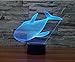 Produktbild ASL 3D kleine Tischlampe, kreative Led Geburtstagsgeschenk Whale Lamp Seven Color Touch Visuelle Lichter Hochzeit Dekoration USB Plug in Valentinstag Tischlampe Touch Switch neu ( größe : 200*227*87mm )