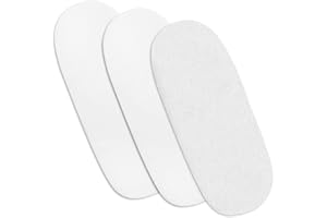 HAJRAN LINEN 3 Pcs Moses Basket Fitted Sheets - 100% Pure Cotton 2 Fitted Sheets + 1 Waterproof Mattress Protector with 145 GSM Terry Fabric (73-76 x 28-30 cm, White)