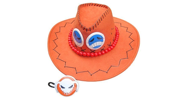 RenXinU Anime One Piece Portgas D Ace Cowboy Hat Cosplay Cappello Costume  Accessori Arancione : Amazon.it: Giochi e giocattoli