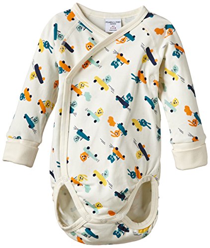Polarn O. Pyret Unisex Baby Westferry Animal Print Bodysuit, Multicoloured (Stockholm), 4-6 Months