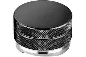 Distributeur de Café 58 mm, CJBIN Distributeur D'espresso, Outil de Distribution pour Expresso, Profondeur Réglable, Outil de Nivellement pour Marc de Café Expresso, Noir