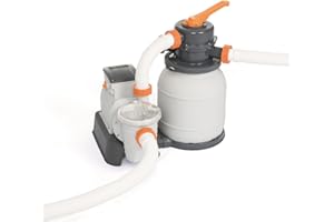 Bestway Pompa di Filtraggio a Sabbia Flowclear 58499, Portata 7.571 L/H per Piscine Fuori Terra