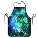 Produktbild Hat New Blue Green Space Stars Kitchen Aprons Long Tie Adjustable Bib Apron Adult's Aprons for Cooking Baking Griling