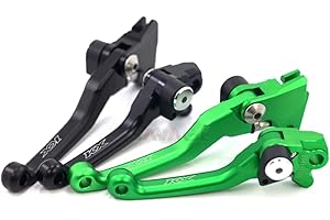 N/A GENERIC Pivot Brake Clutch Levers For KAWASAKI KX65 KX85 KX100 1998-2021, KX125 KX250 KX500 1990-2004 Motorcycle Off-road Dirt Pit Bike Left Right Handle Leavers (Green)
