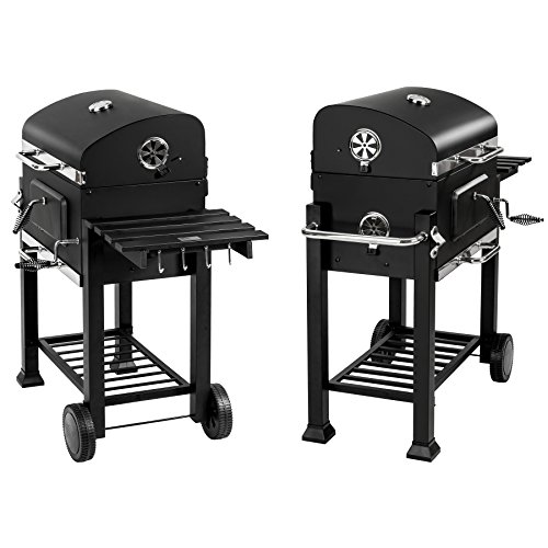 TecTake BBQ Charcoal grill barbecue smoker deluxe 115 x 65 x 107 cm
