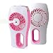 Produktbild Mini Standventilator mit Kühlung, USB Handheld Ventilator, Mini Fan mit Zerstäuber,3 Modi der Ventilator Luftbefeuchter für Laptop Computer Desktop Büro und Outdoor Reisen (Rosa)