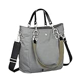 Lassig Green Label Mix 'n Match Diaper Bag includes matching Bottle Holder, Changing Mat and Stroller Hooks, Anthracite