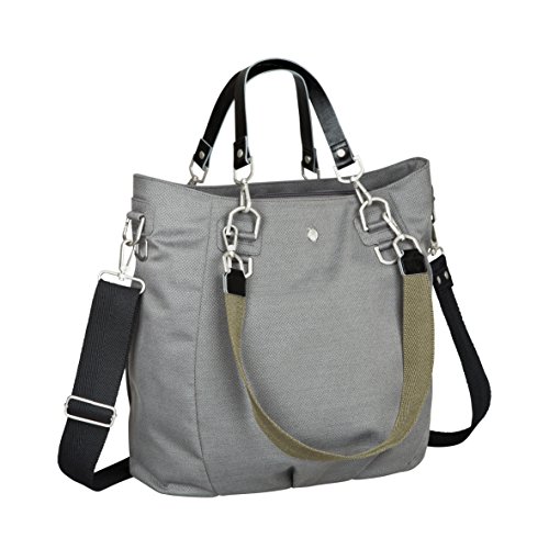 Lassig Green Label Mix 'n Match Diaper Bag Shoulder Bag Handbag Tote-Bag includes Matching Insulated Bottle Holder, wipeable Changing Mat, Stroller Hooks and lots of compartments, has different Colored Straps to Change Length of Bag, Anthracite