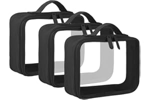 ANRUI Kulturbeutel Transparent, Reise Kulturtasche Kosmetiktasche Durchsichtig für Damen & Herren, Kulturbeutel Flugzeug Handgepäck für Flüssigkeiten, Transparent Waschbeutel Toilettentasche