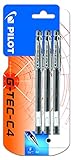 Pilot G-Tec C4 Tintenroller Gel Micro, 0,4 mm Spitze, Box...