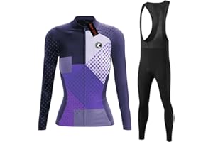 UGLY FROG Maillot Ciclismo Mujer Invierno Manga Larga Conjunto + Pantalones Bicicleta Ropa Set Térmico Transpiración Deportes al Aire Libre