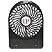 Produktbild Tragbarer Ventilator USB Mini Ventilator wiederaufladbar LED Licht mit Clip Kühler für Schreibtisch Bett Reisen Outdoor Camping Schwarz