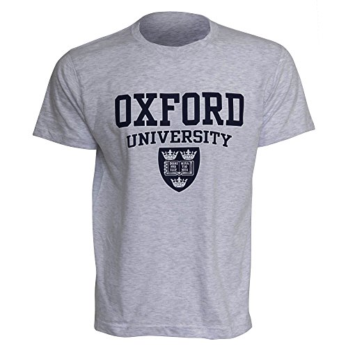 T-shirt à manches courtes imprimé Oxford University - Homme (L - Poitrine 107/112cm) (Gris sport)