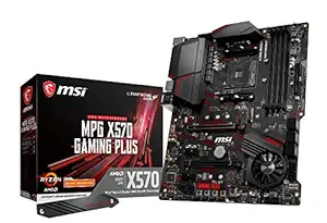 MSI MPG X570 Gaming Plus Motherboard (AMD AM4, PCIe 4.0, DDR4, SATA 6Gb/s, M.2, USB 3.2 Gen 2, HDMI, ATX)