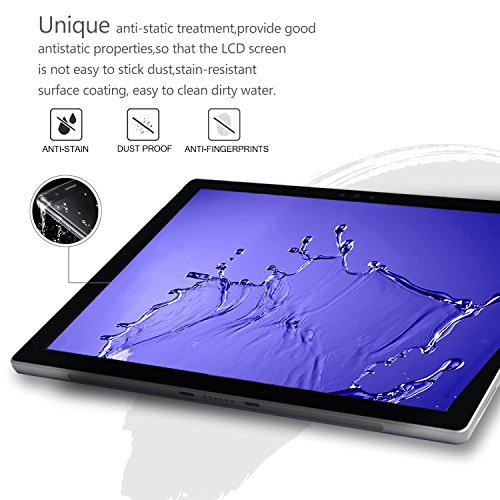 IVSO New Surface Pro Displayschutz, 9H Hardness aus, Klar Anti-Kratz, Glas Folie Schutzfolie Glas Panzerfolie Displayschutzfolie Für New Microsoft Surface Pro (12,3 Zoll) 2017, (1 Packungen x) - 9