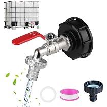 Robinet Laiton Pour Réservoir IBC 1000L | Filetage S60x6 | 3/4" | Raccord Tuyau Arrosage | Antifuite