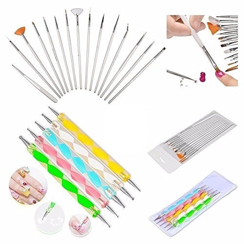 Foolzy FOO-NA-A1 Nail Art Brush Pen (20 Pieces) RS.280 (53.00% Off) - Amazon