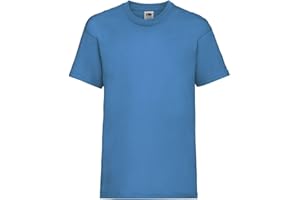 Generico T-Shirt Bambini e Bambine Kids Valueweight T – 1 Pezzo – Cotone 100% 165 g/m² – Maglietta Unisex Manica Corta Collo Girocollo – Taglie da 1/2 a 14/15 Anni – Modello FRU 61-033-0