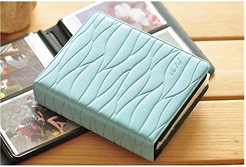 JXE Colorful Leaf Pattern 64 Slots Book Album For Fujifilm instax mini 7s 8 9 25 50s 90 Film - Blue