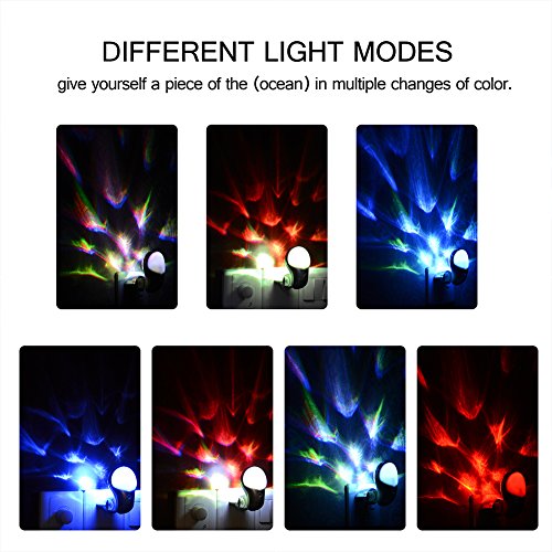 Emotionlite LED Nachtlicht mit Dämmerungssensor Mehrfarbig Projektor Plug in Kinder Nachtlicht Sehr gut für Kinderschlafzimmer Badezimmer Flur Treppenaufgang Korridor Schrank oder ein dunkles Zimmer - 5