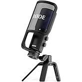 RØDE NT-USB+ Professional-Grade USB Microphone for Recording Exceptional Audio Directly to a Computer or Mobile Device , blac