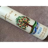 Taufkerze mit Lebensbaum - inkl. Beschriftung von Babyprince - handgearbeitete Wachsverzierungen - !!! keine Folie !!!