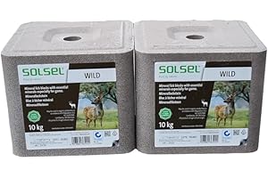 SOLSEL Wildleckstein 20 kg Mineral für Hochwild Niederwild Rotwild Rehwild